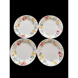 Corelle Chutney Garland Swirl Bread Plates Set of 4 Made in USA 7.25 Inches #1